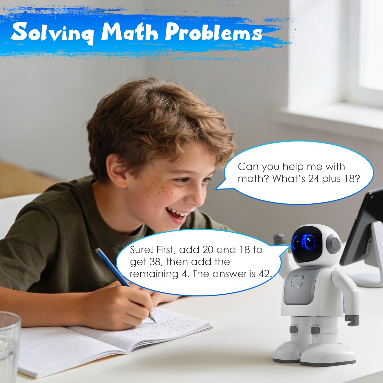 AI Dansende Robot Speelgoed - Slimme Interactieve Leer- en Entertainmentrobot voor Kinderen met Bluetooth Muziek, Programmeerbare Bewegingen en Spraakassistent 9 AI Dansende Robot Speelgoed - Slimme Interactieve Leer- en Entertainmentrobot voor Kinderen met Bluetooth Muziek, Programmeerbare Bewegingen en Spraakassistent - afbeelding 9