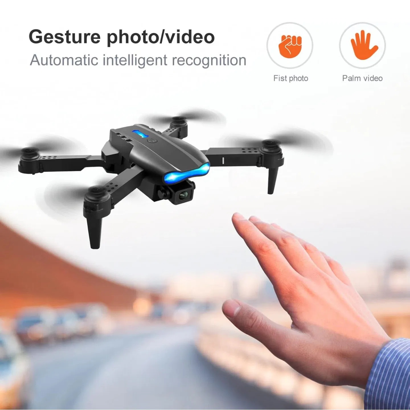 E99 dual-camera aerial photography drone, capable of shooting in high-definition with dual cameras. Equipped with a portable storage bag and a complete set of accessories, it records wonderful moments 4 E99 dual-camera aerial photography drone, capable of shooting in high-definition with dual cameras. Equipped with a portable storage bag and a complete set of accessories, it records wonderful moments - Afbeelding 4