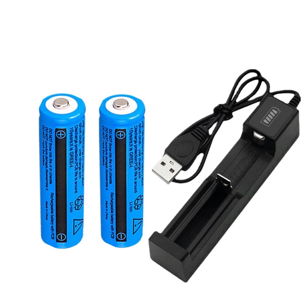 18650 Li-ion Battery&Charger 3000mAh 3.7V Rechargeable Batteries USB Charger For Torch Flashlight - Image 4