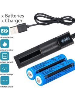18650 Li-ion Battery&Charger 3000mAh 3.7V Rechargeable Batteries USB Charger For Torch Flashlight