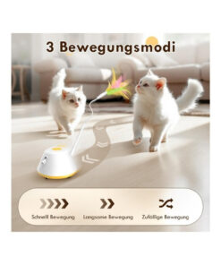 Alternative view of Interactief Kattenspeeltje in Geel met Veren, Speeltje voor Binnenkatten