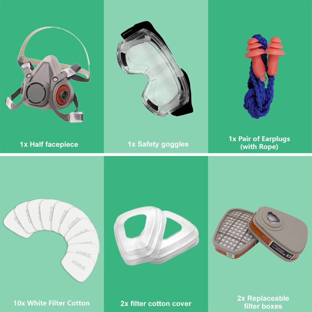 17-in-1 Volgelaatsmasker 6200 Gasmasker met Spuitfilter voor Chemicalien 9 17-in-1 Volgelaatsmasker 6200 Gasmasker met Spuitfilter voor Chemicalien - Afbeelding 9