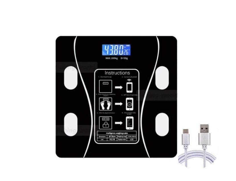 Bluetooth Body Fat Scale - Black - Image 7