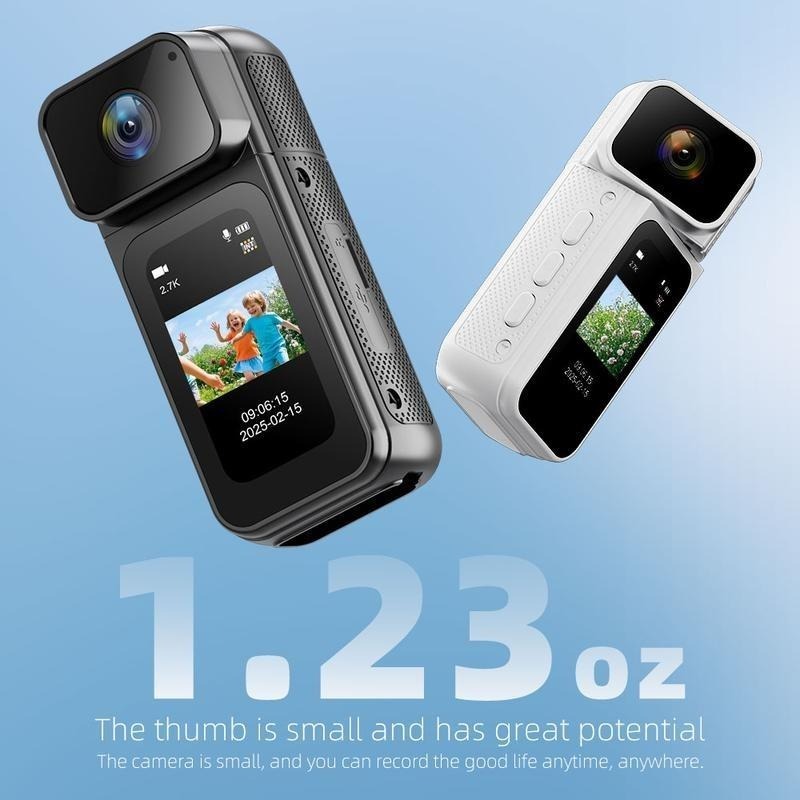 Ormos Mini Action Camera With 180 Degree Rotating Lens - 2.7K Ultra HD Thumb-Sized Camera, Magnetic Mount, WiFi APP Control, Portable Wearable Camera For Outdoor Sports & Daily Vlogging 7 Ormos Mini Action Camera With 180 Degree Rotating Lens - 2.7K Ultra HD Thumb-Sized Camera, Magnetic Mount, WiFi APP Control, Portable Wearable Camera For Outdoor Sports & Daily Vlogging - Afbeelding 7