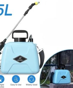 5L Elektrische Drukspuit, Elektrische Tuinsproeier, Oplaadbare Rugspuit, Hemelsblauw