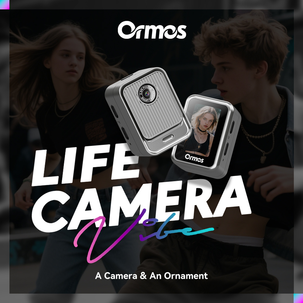 Ormos S131 Ultra-Light Mini Camera, 0.96 Inch Screen, Wearable Travel Camera & Photo Ornament, 16g Portable Hanging Camera With Type-C Charging 5 Ormos S131 Ultra-Light Mini Camera, 0.96 Inch Screen, Wearable Travel Camera & Photo Ornament, 16g Portable Hanging Camera With Type-C Charging - Afbeelding 5