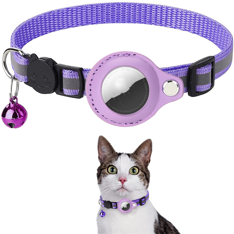 Reflective Collar Waterproof Holder Case For Airtag Air Tag Airtags Protective Cover Cat Dog Kitten Puppy Nylon Collar - Afbeelding 9