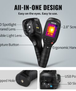 Thermal Imaging Camera, 320 X 240 Pixels Super Resolution With 2MP Visual Camera, 25Hz Refresh Rate Infrared Camera , 64G SD Card And Rechargeable Li-ion Battery