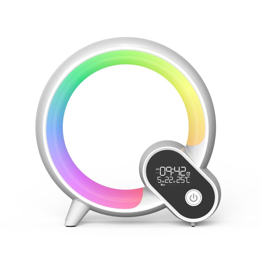 Creative Q Light Analog Sunrise Digital Display Alarm Clock Bluetooth Audio Intelligent Wake-up Q Colorful Atmosphere Light 5 Creative Q Light Analog Sunrise Digital Display Alarm Clock Bluetooth Audio Intelligent Wake-up Q Colorful Atmosphere Light - Afbeelding 5