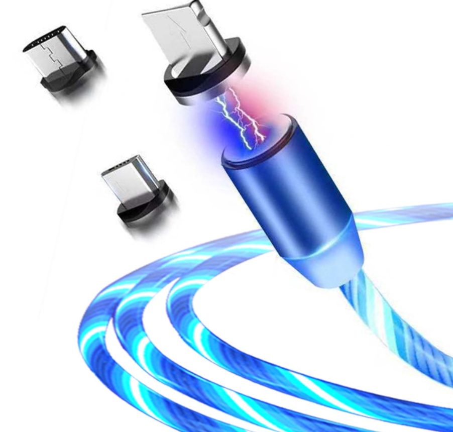 Magnetische Oplaadkabel met Lichteffect, 3-in-1 6 Magnetische Oplaadkabel met Lichteffect, 3-in-1 - Afbeelding 6