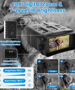 4K Nachtkijker met 10x Zoom, WiFi en 64 GB Kaart