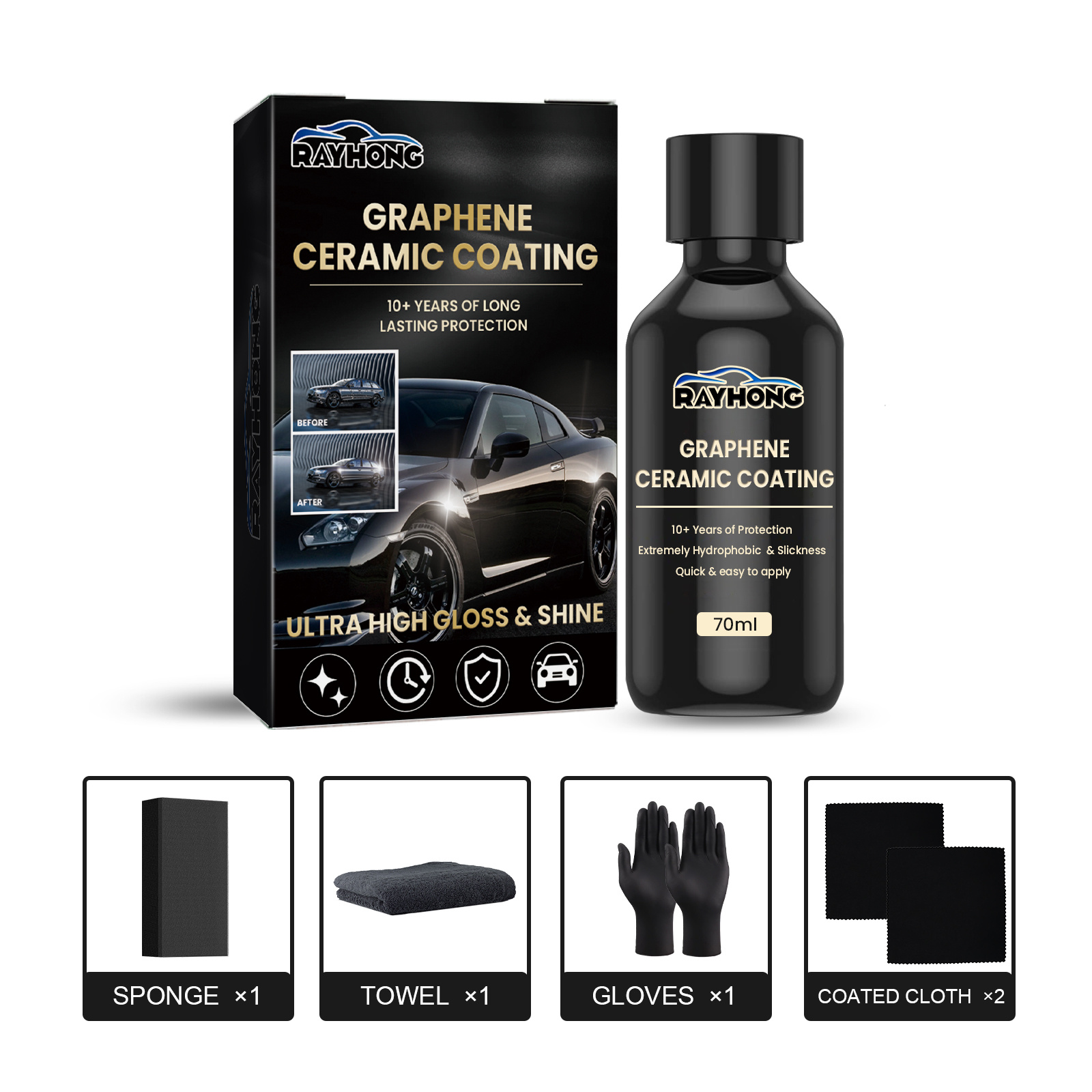 Grafeen Keramische Coating voor Auto, 70 ml 1 Grafeen Keramische Coating voor Auto, 70 ml