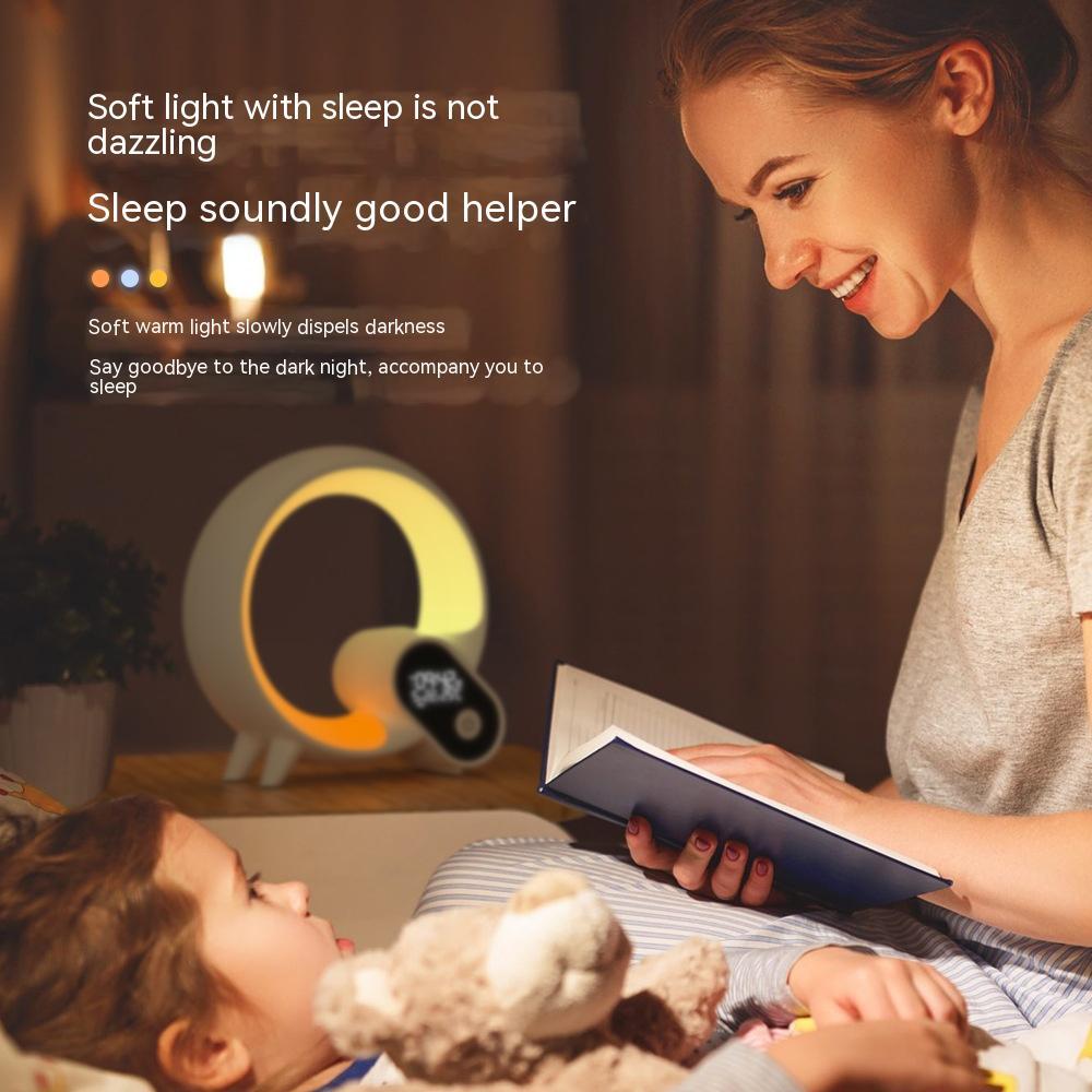 Creative Q Light Analog Sunrise Digital Display Alarm Clock Bluetooth Audio Intelligent Wake-up Q Colorful Atmosphere Light 3 Creative Q Light Analog Sunrise Digital Display Alarm Clock Bluetooth Audio Intelligent Wake-up Q Colorful Atmosphere Light - Afbeelding 3