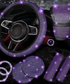 Glitter Auto-accessoireset, 8-delig, Paars