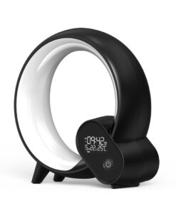 Alternative view of Creative Q Light Analog Sunrise Digital Display Alarm Clock Bluetooth Audio Intelligent Wake-up Q Colorful Atmosphere Light