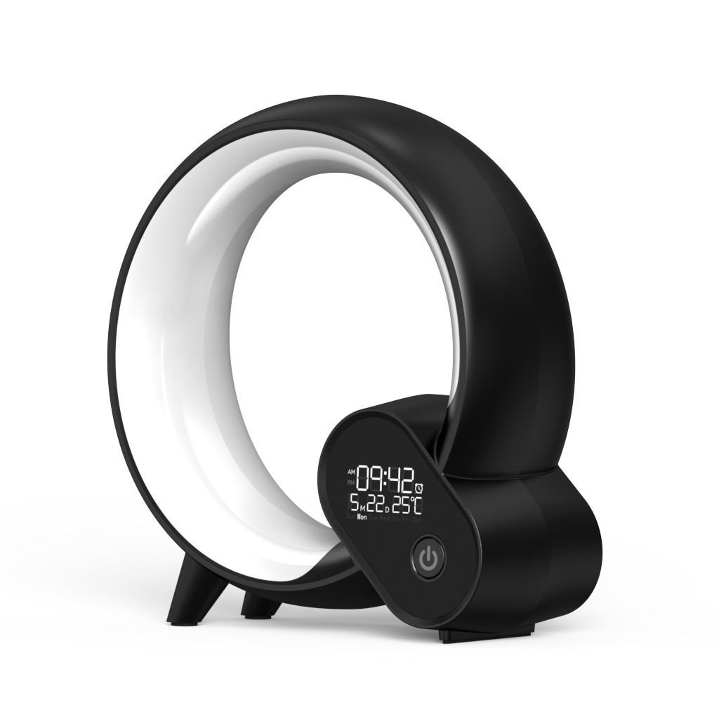 Creative Q Light Analog Sunrise Digital Display Alarm Clock Bluetooth Audio Intelligent Wake-up Q Colorful Atmosphere Light 2 Creative Q Light Analog Sunrise Digital Display Alarm Clock Bluetooth Audio Intelligent Wake-up Q Colorful Atmosphere Light - Afbeelding 2