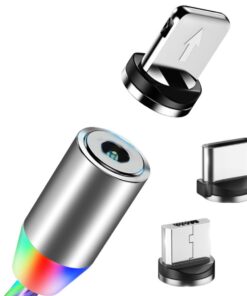 Alternative view of Magnetische Oplaadkabel met Lichteffect, 3-in-1
