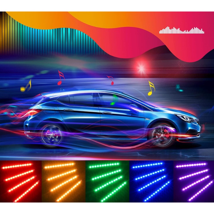 Govee RGB LED Interieurverlichting voor Auto met App 4 Govee RGB LED Interieurverlichting voor Auto met App - Afbeelding 4