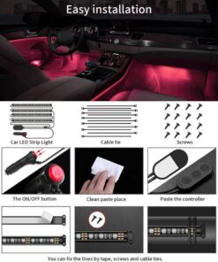 Alternative view of Govee RGB LED Interieurverlichting voor Auto met App