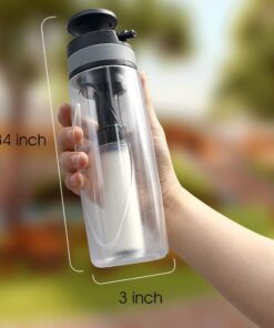 Waterfles met Filterrietje 750 ml, Opvouwbaar