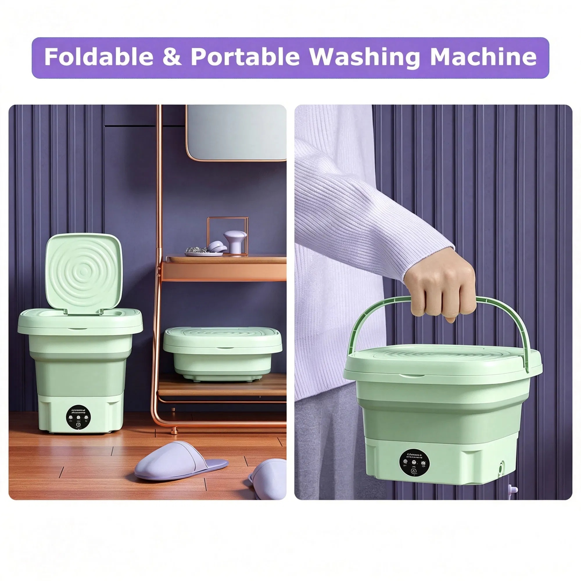 Opvouwbare Mini Wasmachine 8 Liter 8 Opvouwbare Mini Wasmachine 8 Liter - Afbeelding 8