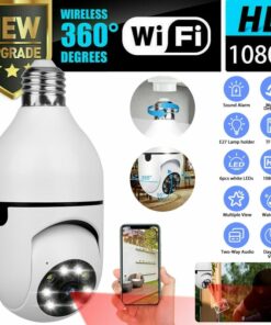 Alternative view of E27 Lampcamera 1080P met WiFi en Nachtzicht