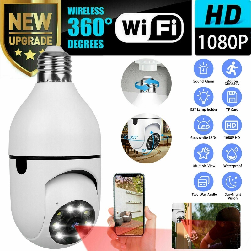E27 Lampcamera 1080P met WiFi en Nachtzicht 2 E27 Lampcamera 1080P met WiFi en Nachtzicht - Afbeelding 2