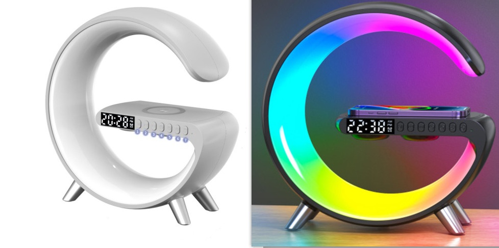 New Intelligent G Shaped LED Lamp Bluetooth Speake Wireless Charger Atmosphere Lamp App Control For Bedroom Home Decor 4 New Intelligent G Shaped LED Lamp Bluetooth Speake Wireless Charger Atmosphere Lamp App Control For Bedroom Home Decor - Afbeelding 4