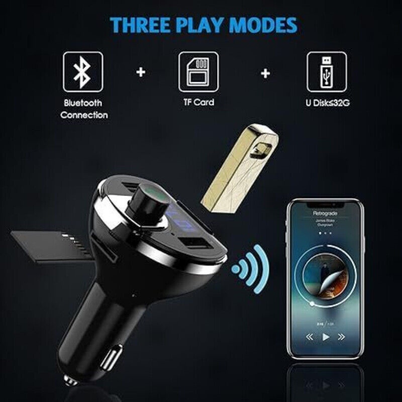 T20 Bluetooth FM-zender met MP3 en Lader 4 T20 Bluetooth FM-zender met MP3 en Lader - Afbeelding 4