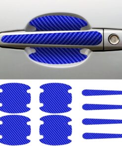 Deurgreep Beschermstickers Carbonlook, Set van 8, Blauw