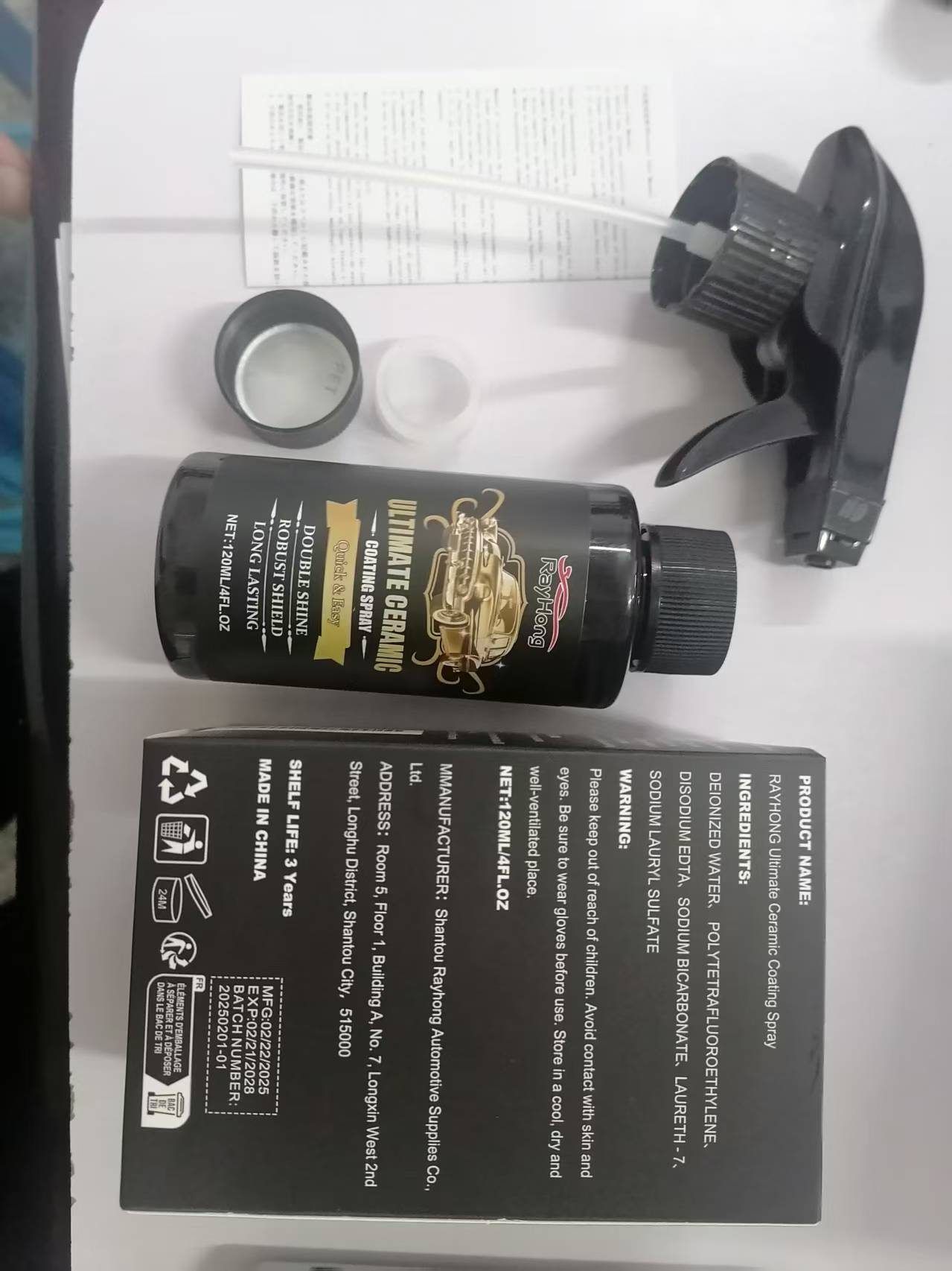 RAYHONG Coatingspray voor Auto, 120 ml 3 RAYHONG Coatingspray voor Auto, 120 ml - Afbeelding 3
