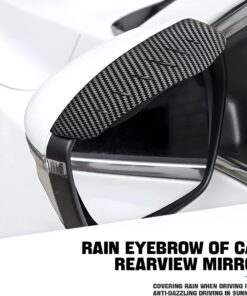Alternative view of Regenkapjes voor Buitenspiegels, Carbonlook, Set van 2