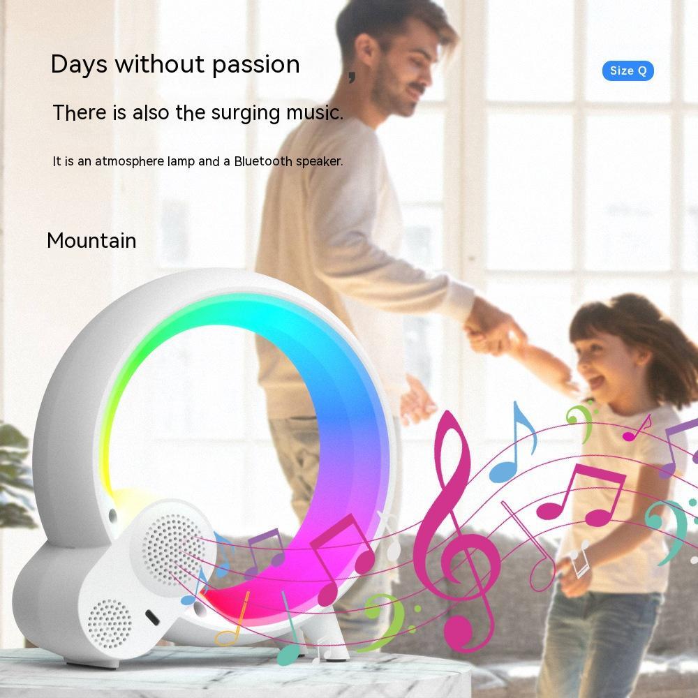 Creative Q Light Analog Sunrise Digital Display Alarm Clock Bluetooth Audio Intelligent Wake-up Q Colorful Atmosphere Light 6 Creative Q Light Analog Sunrise Digital Display Alarm Clock Bluetooth Audio Intelligent Wake-up Q Colorful Atmosphere Light - Afbeelding 6