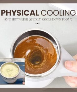 Alternative view of Rechargeable Model Automatic Stirring Cup Coffee Cup High Value Electric Stirring Cup Lazy Milkshake Rotating Magnetic Water Cup