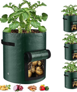 Smart Gadgets Kopen 39 10 Gallon -6 Pack Potato Grow Bags, Heavy Duty PE Fabric Pots With Flap And Handles, Green Planter Bags For Potato Vegetables Outdoor Garden, For All Plants Growing