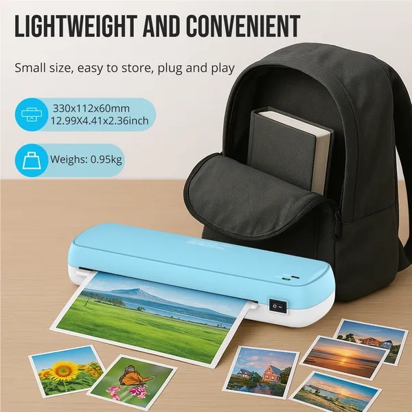 Lamineermachine voor A4, A5 en A6 met 10 Hoesjes 2 Lamineermachine voor A4, A5 en A6 met 10 Hoesjes - Afbeelding 2