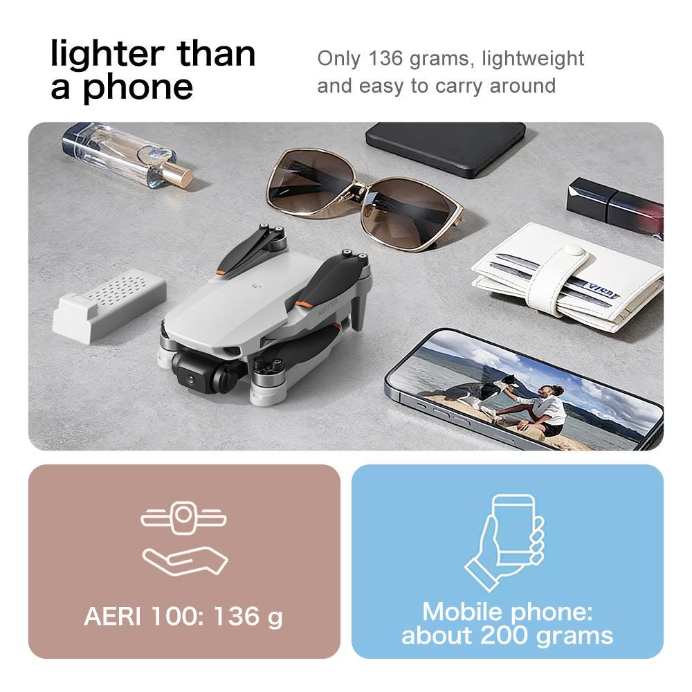 AERI 100 Opvouwbare Drone met VR-bril en Dubbele Camera 3 AERI 100 Opvouwbare Drone met VR-bril en Dubbele Camera - Afbeelding 3