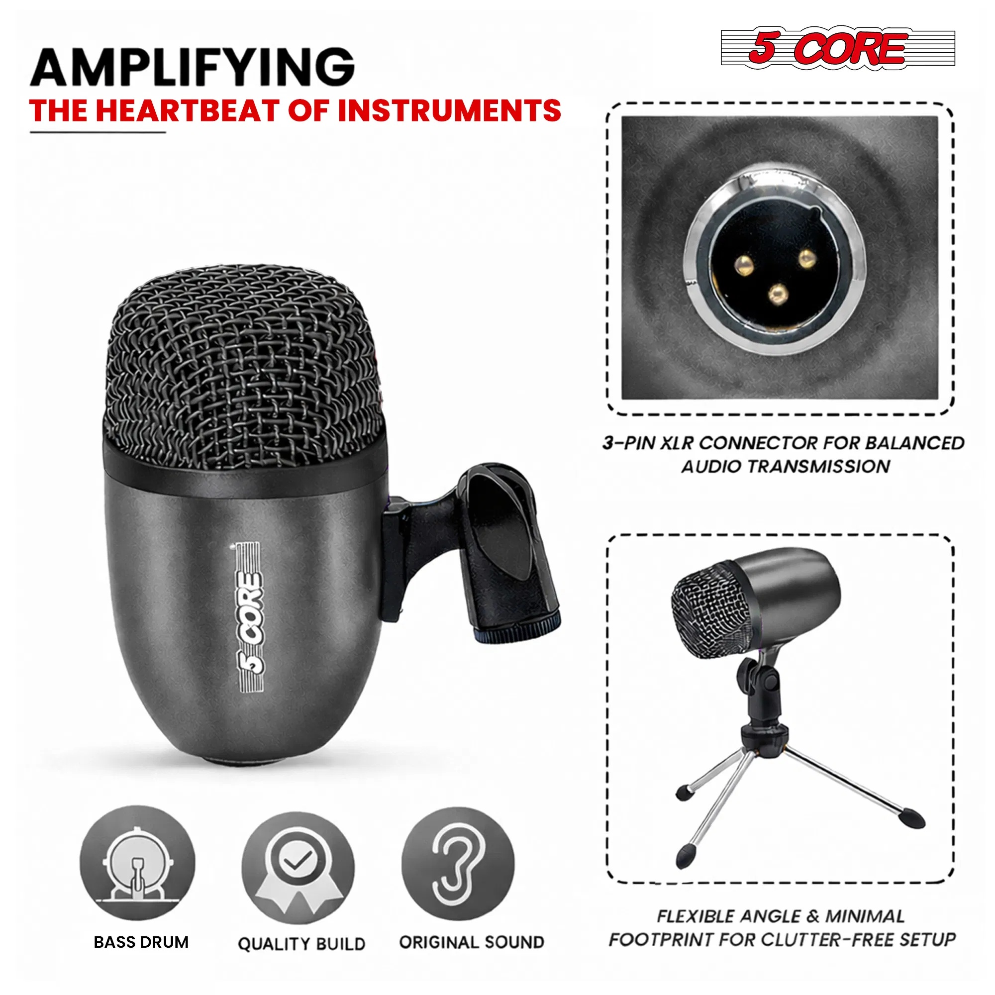 5 Core Tabla Microfoonset voor Bayan, Dayan en Dholak 8 5 Core Tabla Microfoonset voor Bayan, Dayan en Dholak - Afbeelding 8