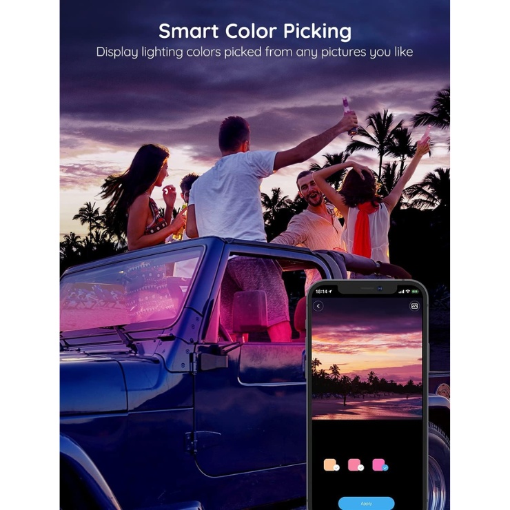 Govee RGB LED Interieurverlichting voor Auto met App 3 Govee RGB LED Interieurverlichting voor Auto met App - Afbeelding 3
