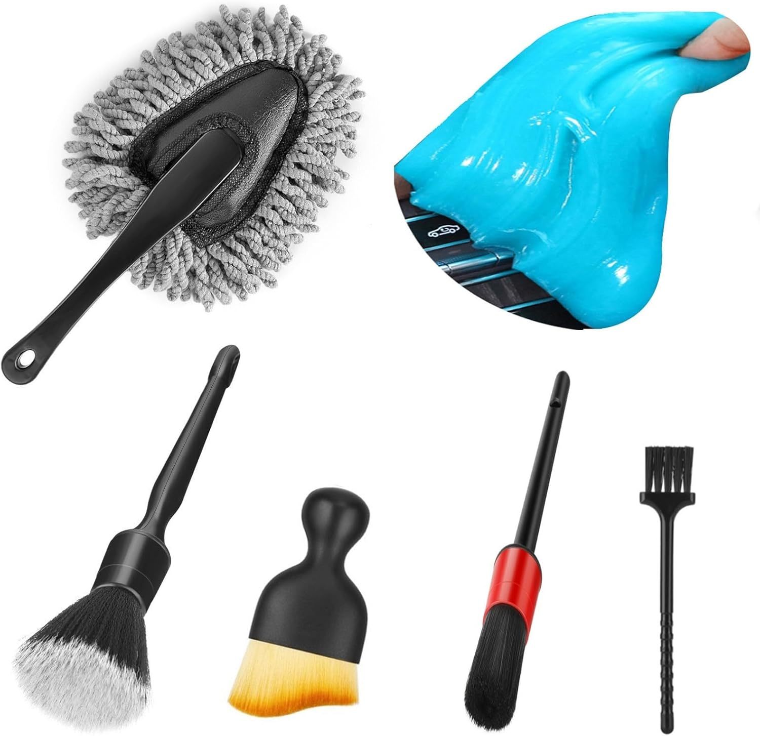 Interieurplumeau en Schoonmaakgel voor de Auto 1 Interieurplumeau en Schoonmaakgel voor de Auto