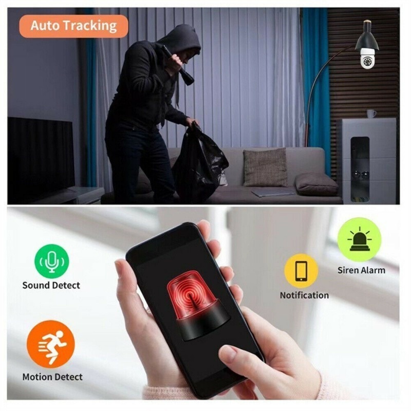 E27 Lampcamera 1080P met WiFi en Nachtzicht 3 E27 Lampcamera 1080P met WiFi en Nachtzicht - Afbeelding 3