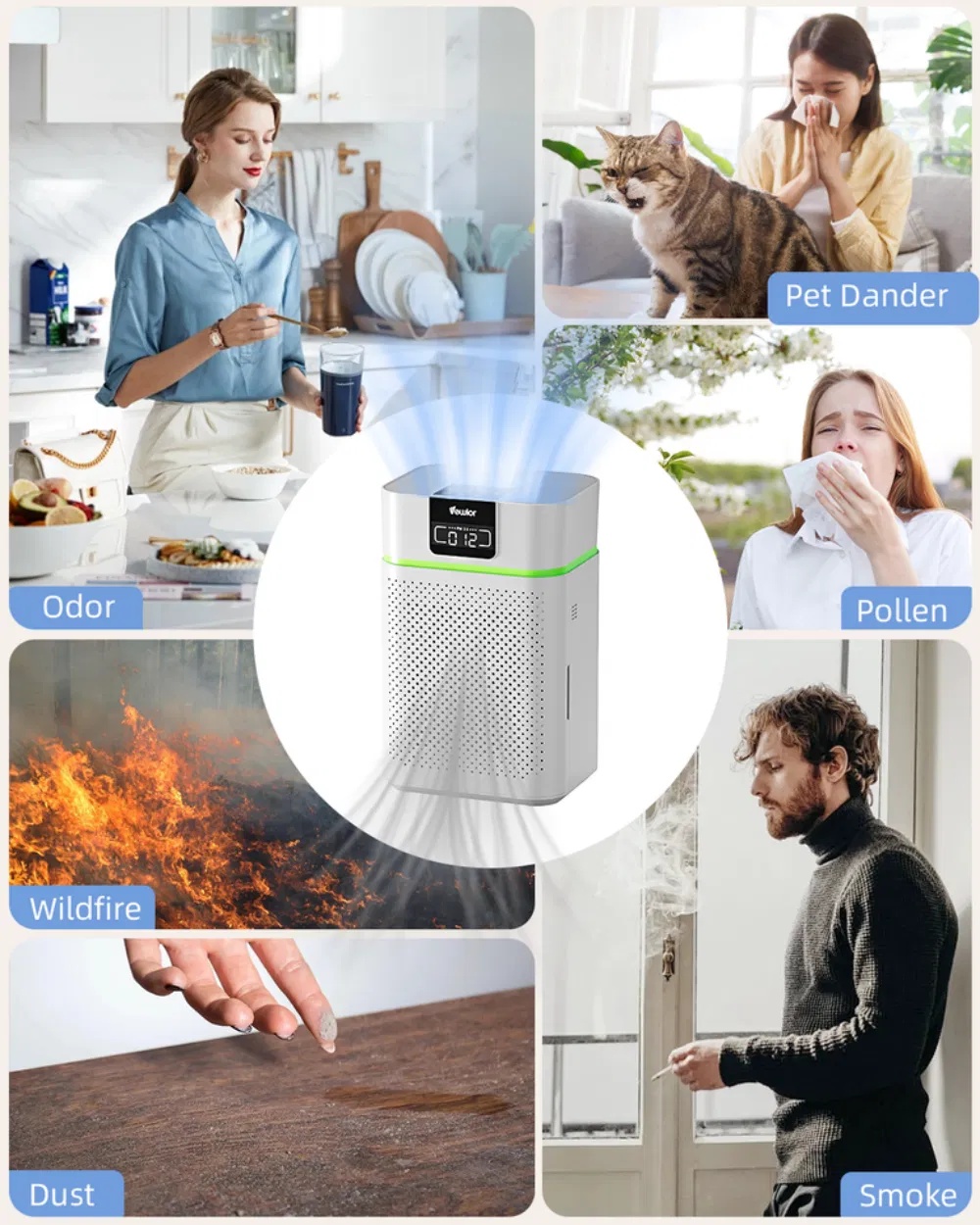Luchtreiniger met H13 HEPA-filter tot 145 m² 2 Luchtreiniger met H13 HEPA-filter tot 145 m² - Afbeelding 2