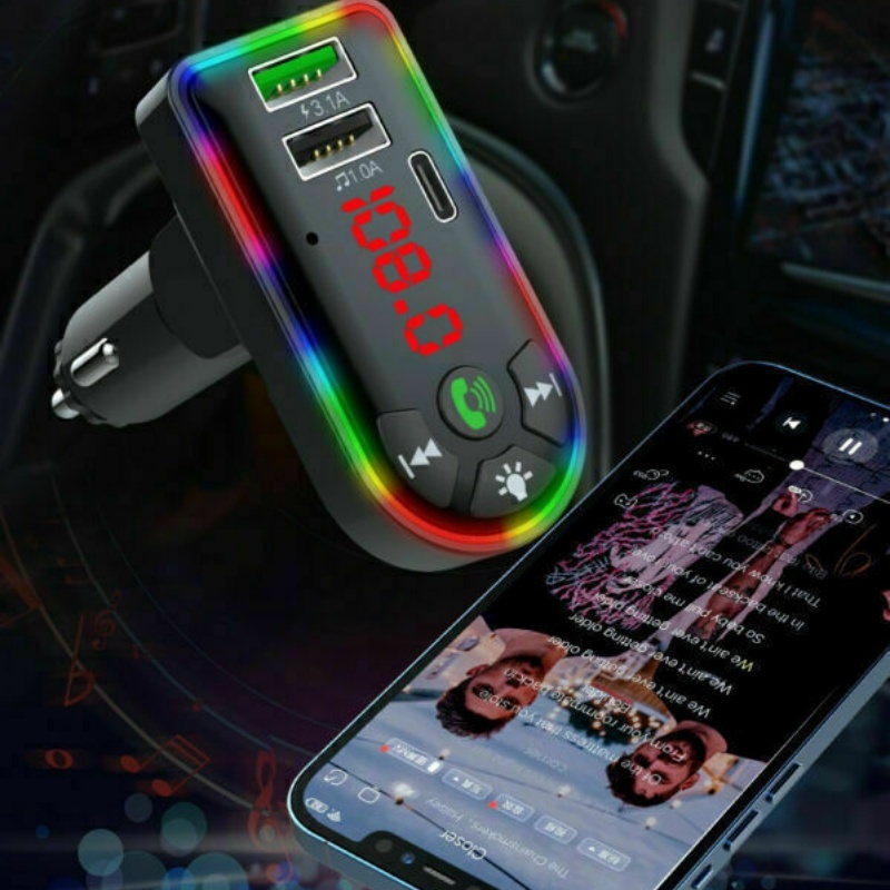Bluetooth 5.0 FM-zender met 3.1A Snellader 1 Bluetooth 5.0 FM-zender met 3.1A Snellader