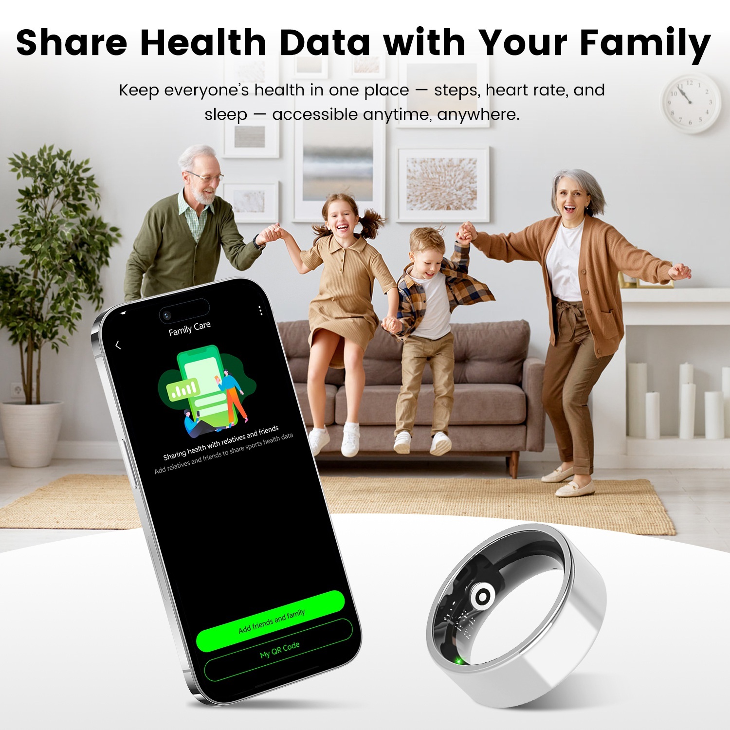 Smart Ring met Hartslag, Slaap en Stress Tracking 3 Smart Ring met Hartslag, Slaap en Stress Tracking - Afbeelding 3